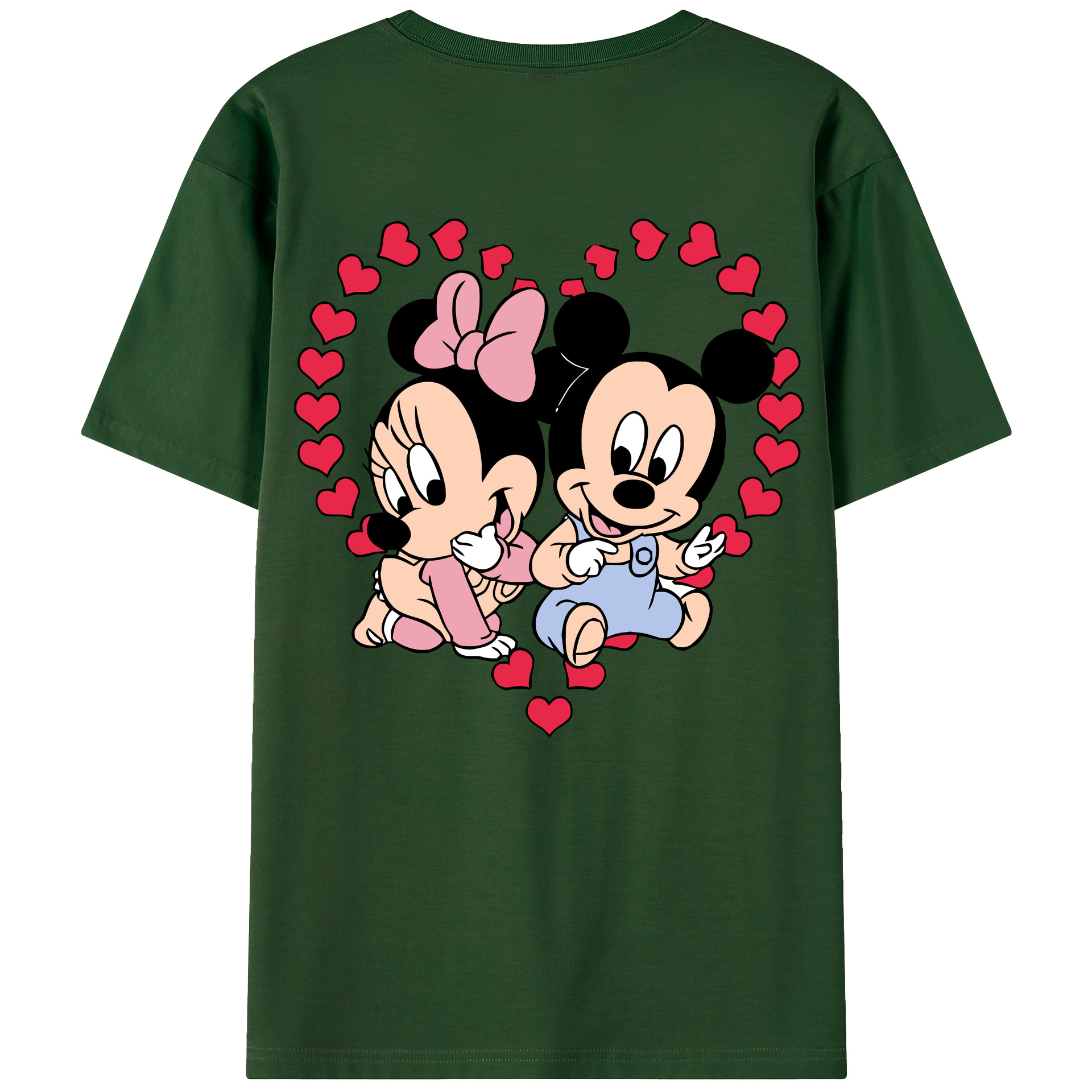 （画像用） ミッキーマウス Mickey Mouse 綿100％半袖Tシャツ（背面プリント）